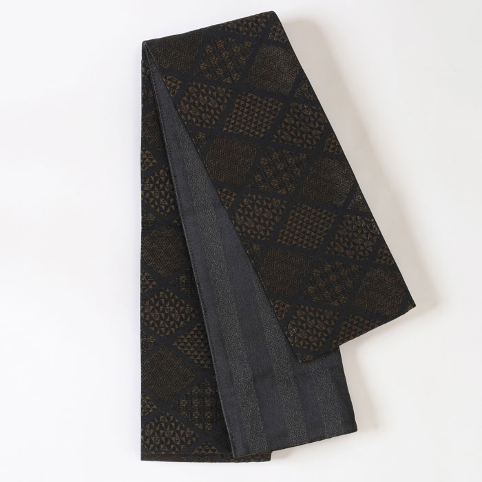 【日本製】角帯　リバーシブル　ゴールド/黒