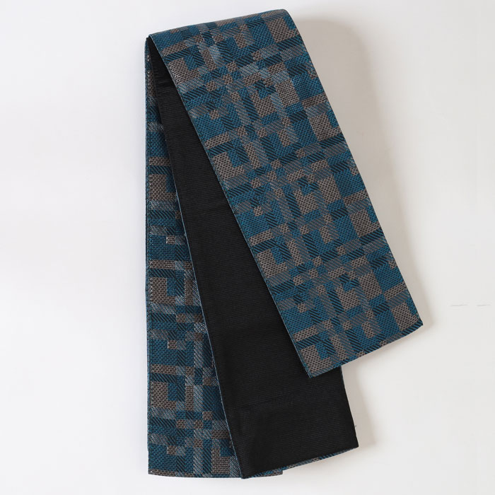 【日本製】角帯　リバーシブル　タイル/無地