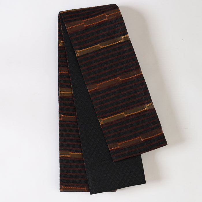 【日本製】角帯　リバーシブル　ボーダー/ウロコ